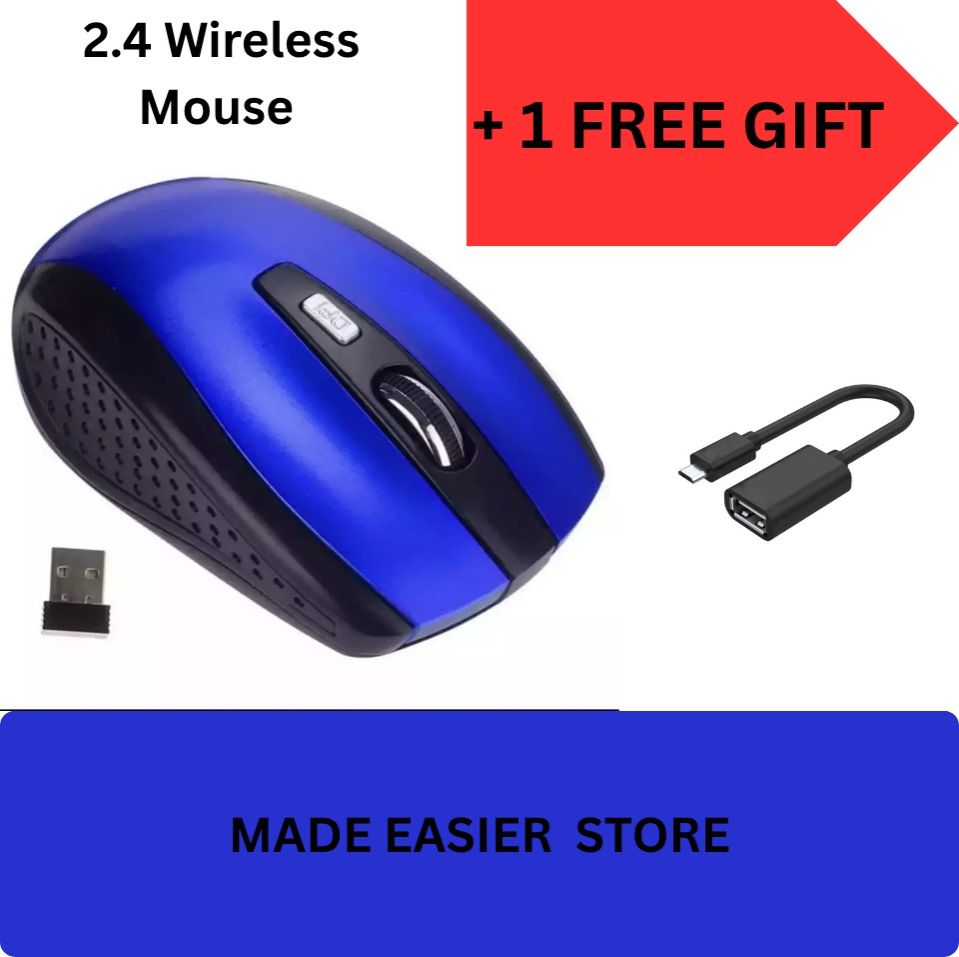 Wireless Mouse - Wireless Mouse for Laptop, 2.4GHz Wireless Mouse with USB Receiver, Ergonomic Mouse with 1600 DPI Optical Resolution, Compatible with Computer & Chromebook+free gifts