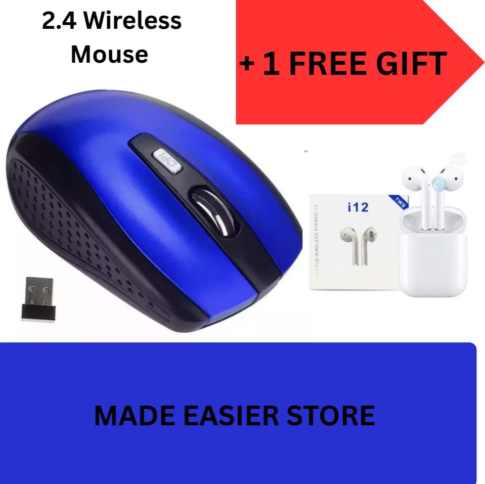Wireless Mouse - Wireless Mouse for Laptop, 2.4GHz Wireless Mouse with USB Receiver, Ergonomic Mouse with 1600 DPI Optical Resolution, Compatible with Computer & Chromebook+free gifts