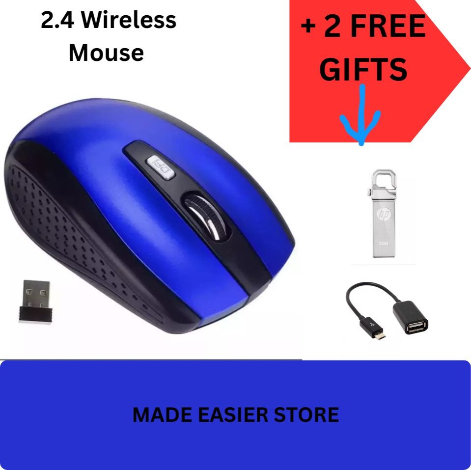 Wireless Mouse - Wireless Mouse for Laptop, 2.4GHz Wireless Mouse with USB Receiver, Ergonomic Mouse with 1600 DPI Optical Resolution, Compatible with Computer & Chromebook+free gifts