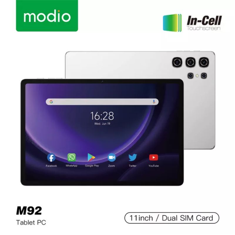 Modio M92 5G Tablet – Android 13 16GB RAM, 1TB Storage,10000mAh battery capacity  11-inch Display, 5G Connectivity,Android tablet