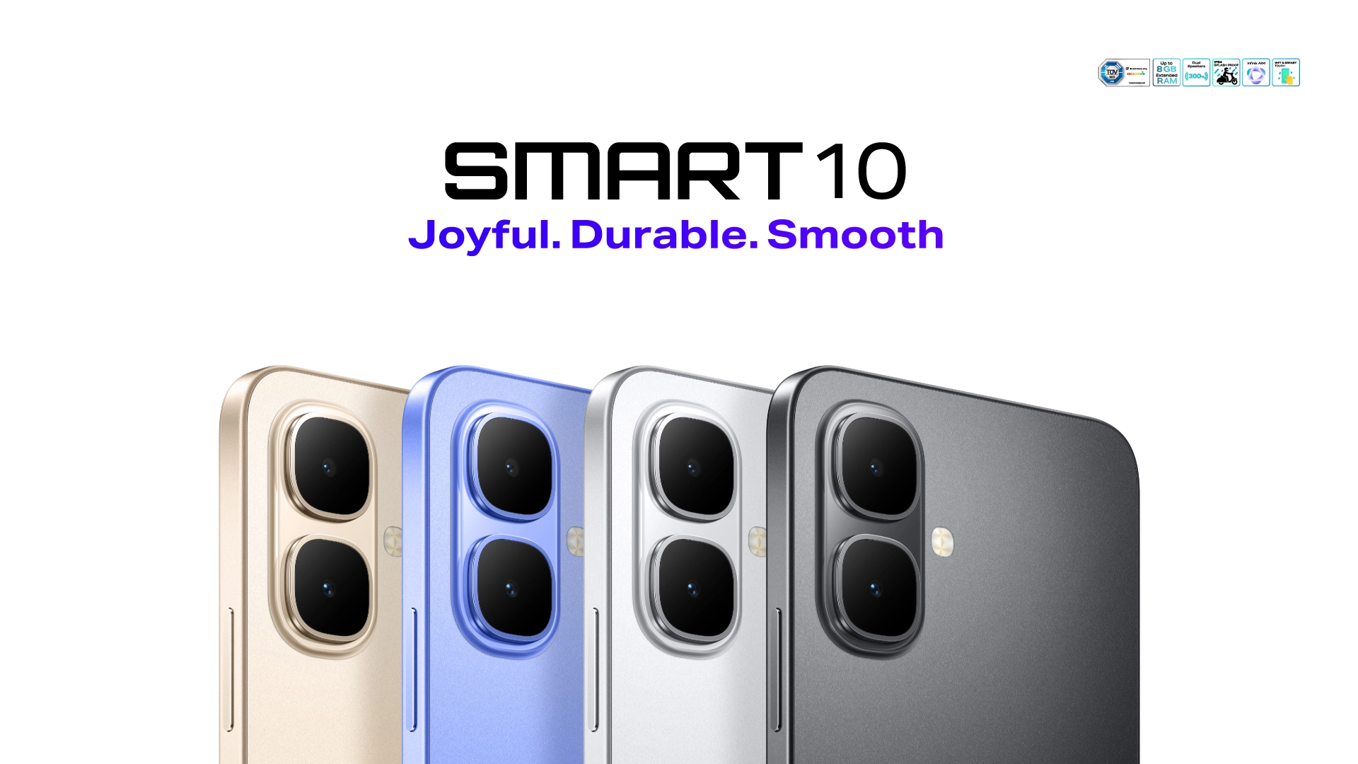 Infinix Smart 10 6.67" IPS LCD Screen, 8GB (4GB+ 4GB )RAM EXTENDED+128GB ROM, 5000 mAh Battery, 8MP Rear Camera 8MP SELFIE Android 15, Dual SIM, Side Fingerprint phone SMARTPHONE + FREE GIFTS FOR YOU