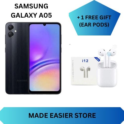 LIMITED DISCOUNT !!!! BRAND NEW Samsung Galaxy A05, 6.7", 90HZ, 4GB RAM + 64GB ROM, 50MP, 5000mAh COMES WITH FREE GIFTS (EAR PODS) FOR YOU