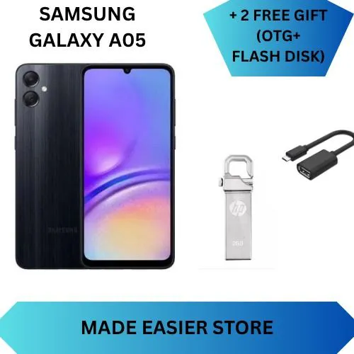 LIMITED DISCOUNT !!!! BRAND NEW Samsung Galaxy A05, 6.7", 90HZ, 4GB RAM + 64GB ROM, 50MP, 5000mAh COMES WITH FREE GIFTS (flash drive + OTG CABLE) FOR YOU