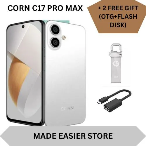 [Latest Deals ] CORN C17 MAX 64GB Storage + 5GB (2+3)GB Extended Ram 6.67'' HD Hole screen 5000mAh Battery 3G network 13MP ultra camera 8MP camera Dual speaker side-fingerprint smartphone + FREE GIFTS
