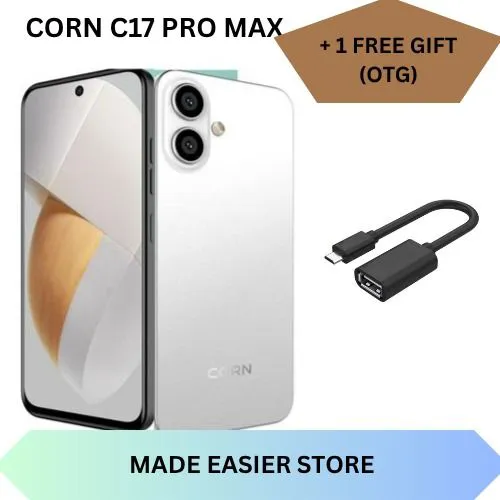 [Latest Deals ] CORN C17 MAX 64GB Storage + 5GB (2+3)GB Extended Ram 6.67'' HD Hole screen 5000mAh Battery 3G network 13MP ultra camera 8MP camera Dual speaker side-fingerprint smartphone + FREE GIFTS