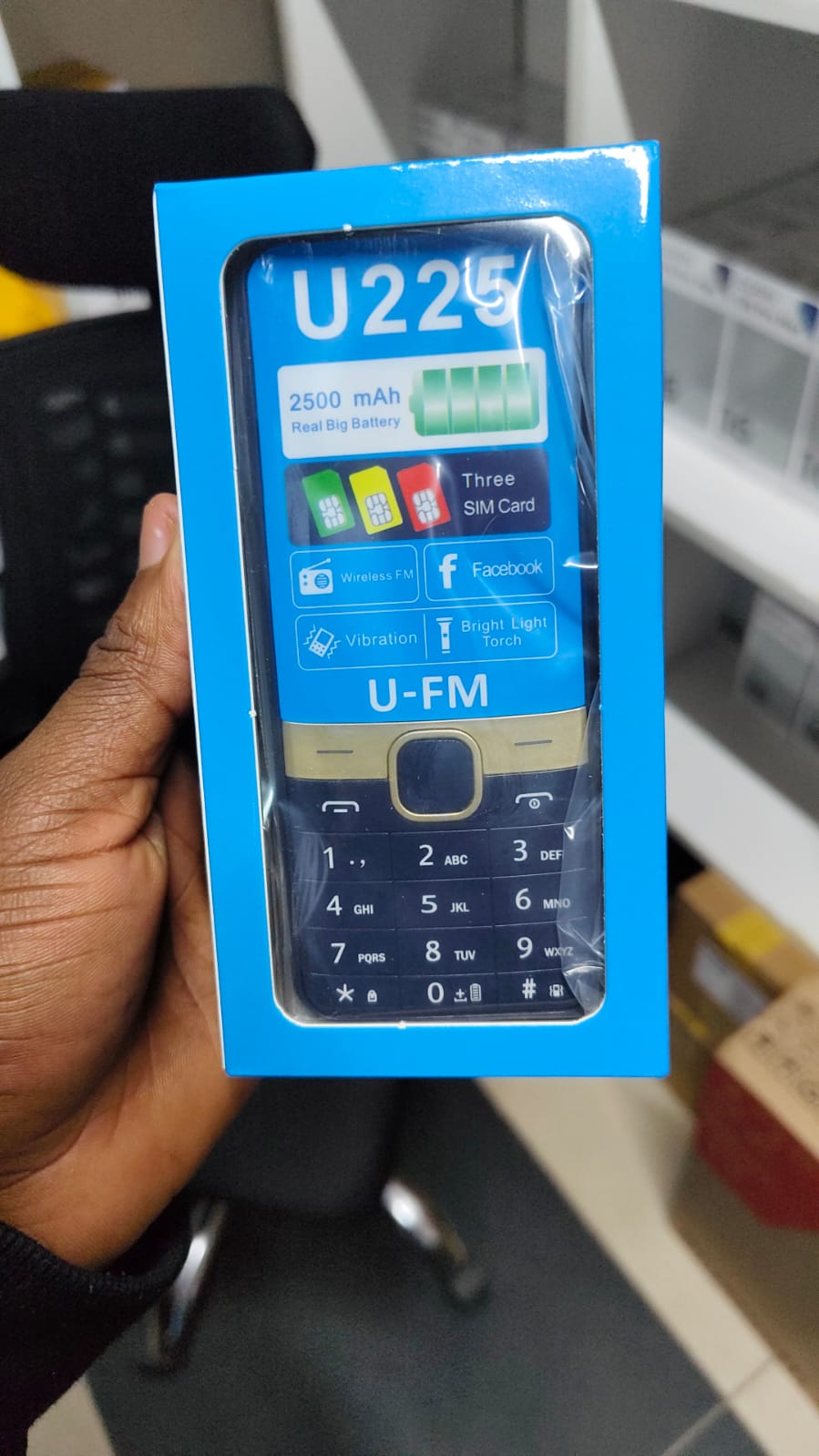 [ NEW ARRIVAL ]U-FM U225 32 MB RAM featured phone Triple SIM Regular 2500mAh Battery capacity, 1.77" display with BT connectivity featured phones