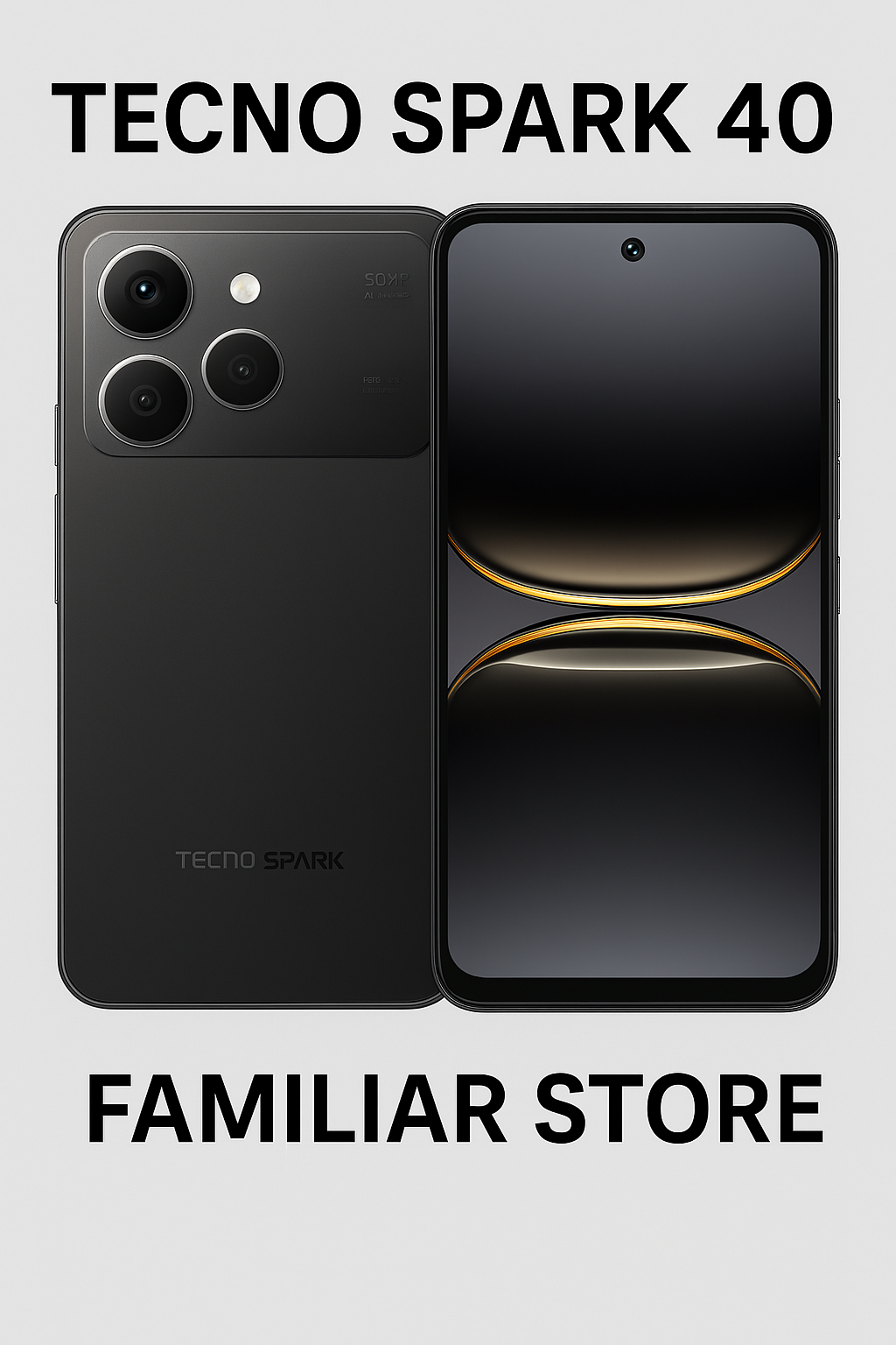 Tecno Spark 40 128GB + 8GB(4+4GB EXTENDED) 6.67'' Hole Screen Camera 50MP Main Camera 8MP Front Camera5200mAh BatterySide Fingerprint Free call without signal smartphone + FREE GIFTS FOR YOU