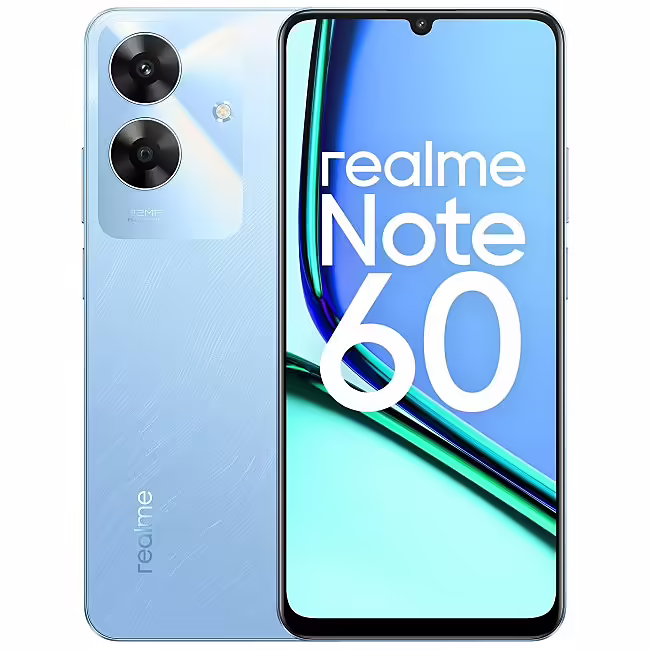 New Arrival Realme Note 60 128GB ROM +8(4+4)GB RAM 6.74" 90Hz 32MP AI Camera IP64 Dust Water Proof 5000mAh Ultra Slim Android 14 Dual SIM Smart Phones Side Fingerprint phone