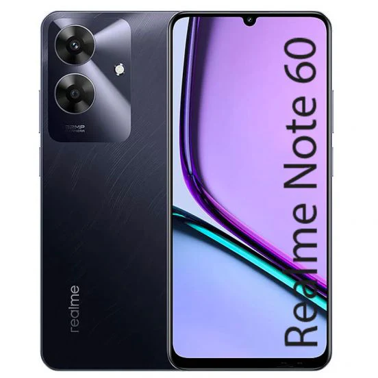 New Arrival Realme Note 60 128GB ROM +8(4+4)GB RAM 6.74" 90Hz 32MP AI Camera IP64 Dust Water Proof 5000mAh Ultra Slim Android 14 Dual SIM Smart Phones Side Fingerprint phone