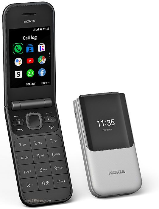 Nokia 2720 Flip Mobile, Mobile Phone, Dual Screen, Equipped with 4G Internet - Long Battery Life - Compact and Strong Dual Sim Card 4 GB Internal Memory, 512 MB RAM, Dual SIM Featured phone