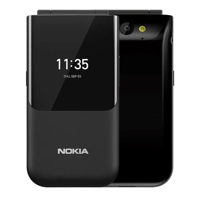 Nokia 2720 Flip Mobile, Mobile Phone, Dual Screen, Equipped with 4G Internet - Long Battery Life - Compact and Strong Dual Sim Card 4 GB Internal Memory, 512 MB RAM, Dual SIM Featured phone