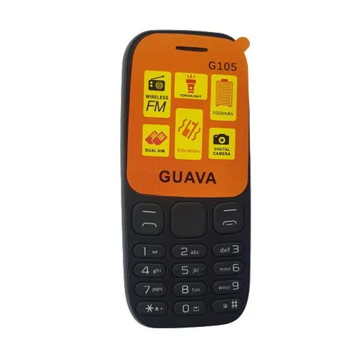 GUAVA G105 AFFORDABLE FEATURE PHONE/KABAMBE/KATULULU/MULIKA MWIZI PHONE 1000MAH BATTERY 1.8-INCH SCREEN DISPLAY DUAL SIM BLUETOOTH, FM WIRELESS MP3 FEATURED PHONE