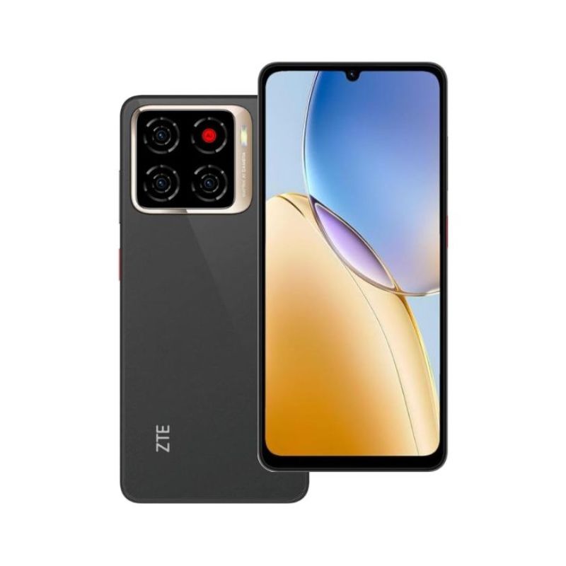 ZTE Blade A56 128GB ROM + 12GB (4+8GB EXTENDED RAM)6.75``HD+ screen display with 90Hz Refresh rate 13mp rear camera 5.0mp selfie  5000mAh battery capacity Dual SIM 4G Android 15 Smart Phones