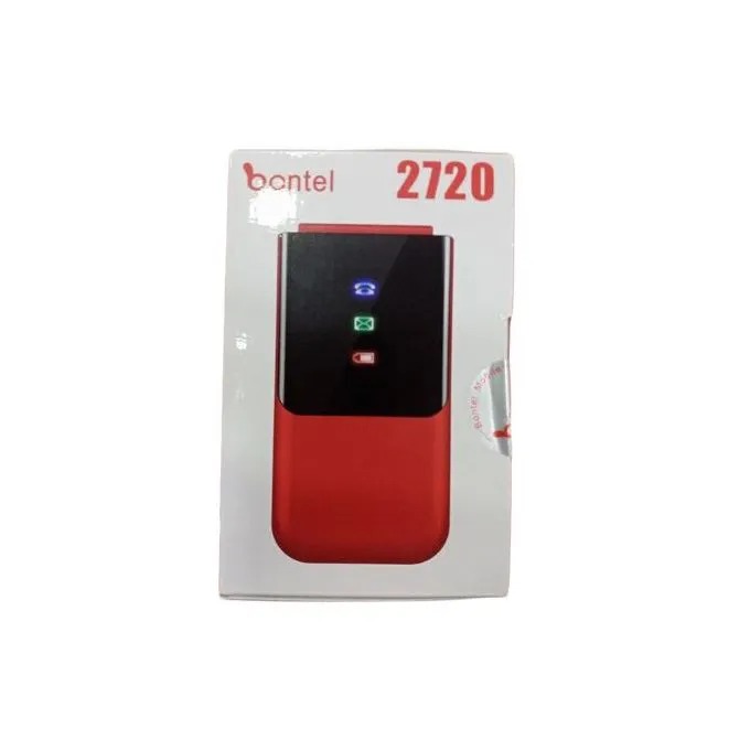 Bontel 2720 1.77"Display Flip Phone. MP3,MP4,FM Radio, Flash Torch 1000mAh-Red