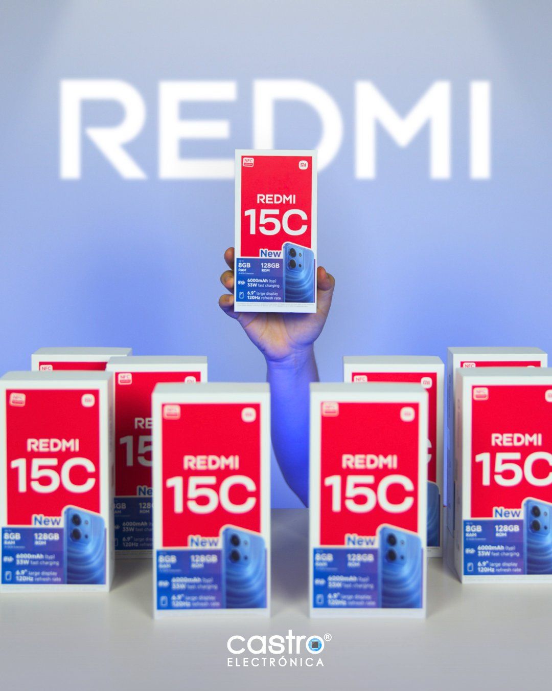 NEW ARRIVAL REDMI 15C 128GB Storage Upto 12(6+6)GB Ram 6.9'' FHD Immersive Display 50MP Main Cam +13MP front 6000mAh 33W Fast Charger Android 15 Xiaomi Hyper OS Side Fingerprint Smartphone smart phone