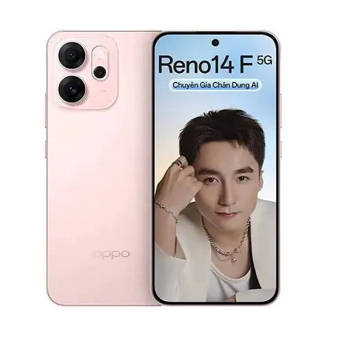 [New Arrival] Oppo Reno 14F 5G 512GB+12GB 6.57" 120Hz AMOLED 1400nits Display 50MP Rear Camera 6000mAh Battery 45W Fast Charging Superb Snapdragon 6 Gen 1 SoC IP68/69 Oppo Reno 14 F AI Smartphone