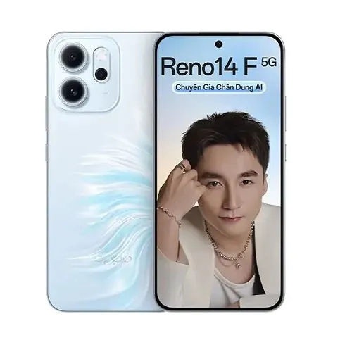 [New Arrival] Oppo Reno 14F 5G 512GB+12GB 6.57" 120Hz AMOLED 1400nits Display 50MP Rear Camera 6000mAh Battery 45W Fast Charging Superb Snapdragon 6 Gen 1 SoC IP68/69 Oppo Reno 14 F AI Smartphone