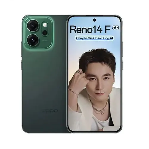 [New Arrival] Oppo Reno 14F 5G 512GB+12GB 6.57" 120Hz AMOLED 1400nits Display 50MP Rear Camera 6000mAh Battery 45W Fast Charging Superb Snapdragon 6 Gen 1 SoC IP68/69 Oppo Reno 14 F AI Smartphone