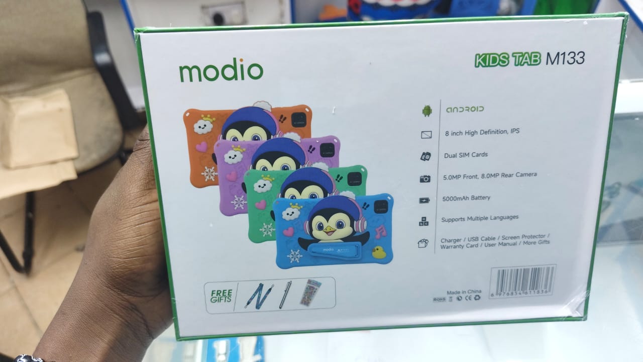 Modio M133 Tablet PC, Display 8"inch, Memory 512GB ROM + 8GB RAM, Battery 5000mah, Camera 8mp+5mp, Dual SIM, Flip case, Keyboard & Touch pen TABLET!!