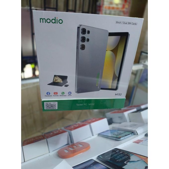 Modio M132 Tablet PC, Display 8"inch, Memory 512GB ROM + 8GB RAM, Battery 5000mah, Camera 13mp+5mp, Dual SIM, Flip case, Keyboard & Touch pen TABLET!!