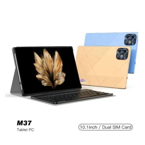 Modio M37 Tablet PC 5G WIFI 12GB RAM 512GB ROM Storage 10.1 Inches In-Cell Display, Dual Sim, Dual Cameras, Wireless Keyboard And Mouse, Flip Case Cover TABLET!!!