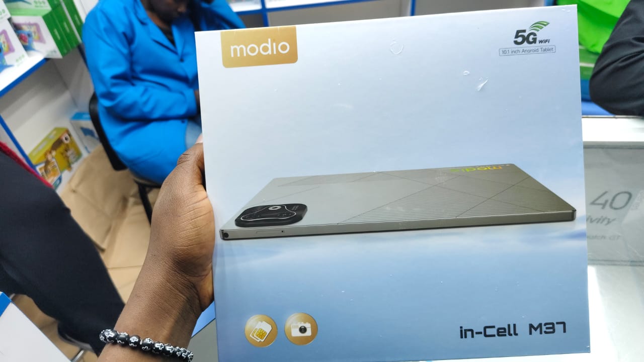 Modio M37 Tablet PC 5G WIFI 12GB RAM 512GB ROM Storage 10.1 Inches In-Cell Display, Dual Sim, Dual Cameras, Wireless Keyboard And Mouse, Flip Case Cover TABLET!!!