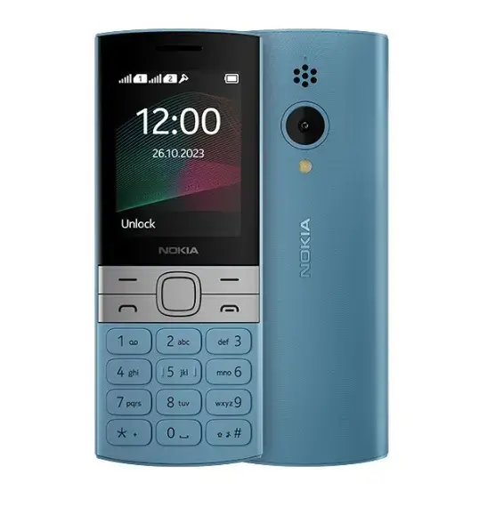 Original Nokia 150 4G (2023) 0.3MP FM radio 2.4" SCREEN DISPLAY Dual SIM 1400mAh BATTERY CAPACITY WITH Flashlight
Splash & dust resistant Mobile Phone Featured Phones