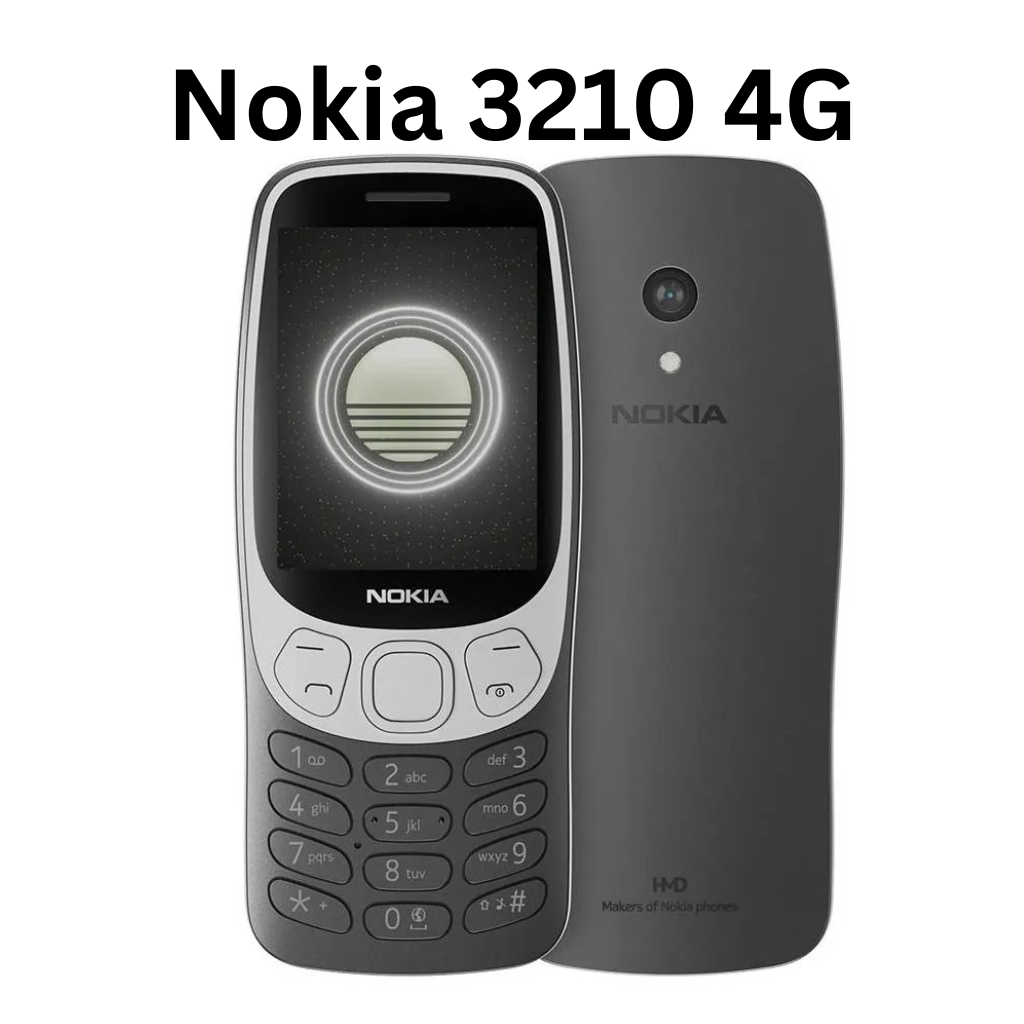 Nokia 3210 4G 2.4 Inch display, 1450mAh Battery, 2MP Camera, Flashlight, Bluetooth, TYPE-C Charging,128Mb ROM + 64MBRAM camera Nano sim dual sim FEATURE PHONE