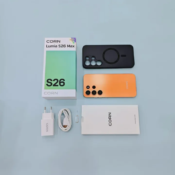 CORN LUMIA S26 MAX 6.67"HD STORAGE 64GB ROM +5(2+3)GB RAM STRONG BATTERY 5000mAh DUAL SIM CARD SMART PHONE SIDE-MOUNTED FINGERPRINT FACE UNLOCK,13MP ULTRA CAMERA 8MP Selfie 4G SMARTPHONE