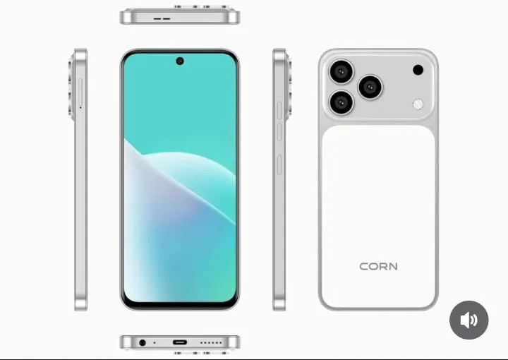 CORN MEGA 100 MAX 6.67"HD 64GB ROM, 5(2+3)GB RAM 5000mAh STRONG BATTERY DUAL SIM CARD SMART PHONE SIDE-MOUNTED FINGERPRINT FACE UNLOCK,13MP ULTRA CAMERA 8MP SELFIE SMARTPHONE