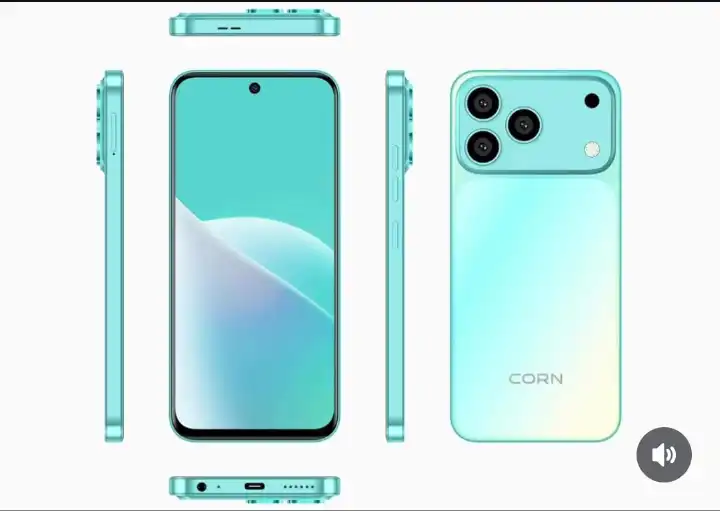CORN MEGA 100 MAX 6.67"HD 64GB ROM, 5(2+3)GB RAM 5000mAh STRONG BATTERY DUAL SIM CARD SMART PHONE SIDE-MOUNTED FINGERPRINT FACE UNLOCK,13MP ULTRA CAMERA 8MP SELFIE SMARTPHONE