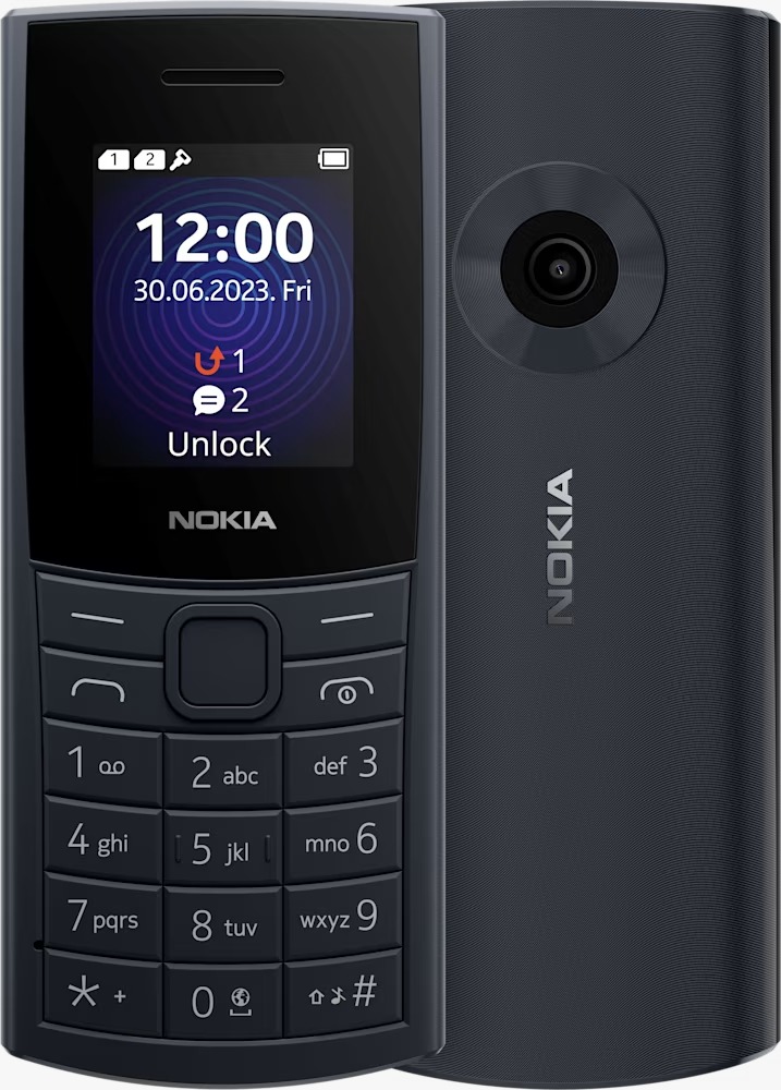 Nokia 110  2023 Dual Sim Cell Phone 1.8" display 1000mAh battery capacity MicroSD card support up to 32 GB Unlocked Cheap Durable Old Phone Classic kabambe/Featured phone