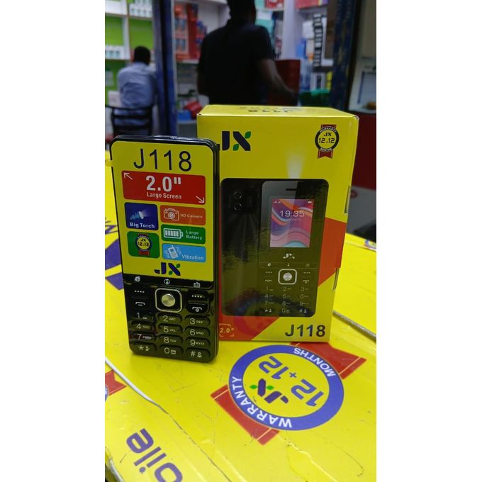 JX J118 2.0" LARGE SCREEN MOBILE PHONE WITH 3200mAh LARGE BATTERY BIG TORCH,FM WIRELESS ,HD CAMERA KABAMBE/KATULULU/MULIKA MWIZI/FEATURE PH