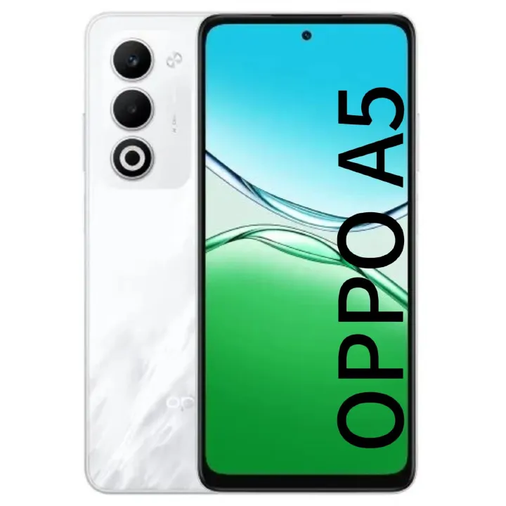 Brand New OPPO A5 256GB ROM+8GB RAM 6.67 Inch Display 120Hz Refresh Rate 45W SUPER 6000mAh Large Battery IP65 Water Dust Resistance MTK Dimensity 6300 50MP Android 15 Type-C Charge Smartphone