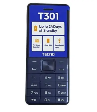 Tecno T301 Dual Sim 1.77-inch screen With Camera & TorchLight Fm Loud Speaker ,with up to 24 Days of Standby Battery 1150mAh battery capacity  Featured Phones