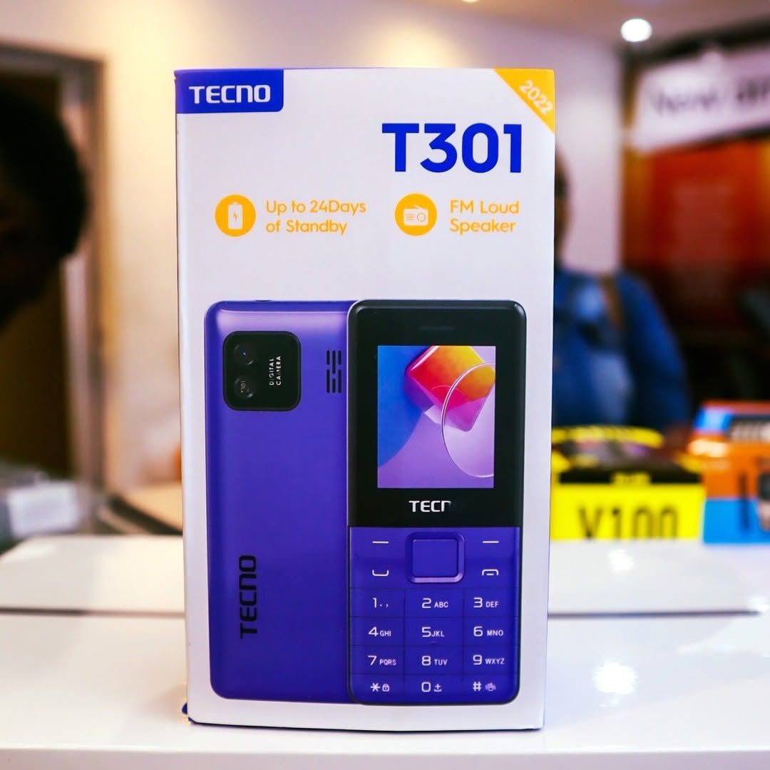 Tecno T301 Dual Sim 1.77-inch screen With Camera & TorchLight Fm Loud Speaker ,with up to 24 Days of Standby Battery 1150mAh battery capacity  Featured Phones