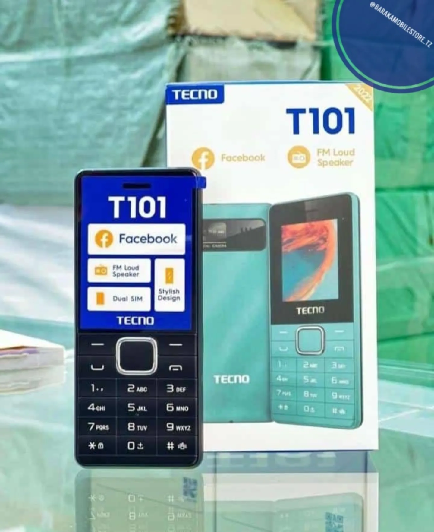 Tecno T101 Dual Sim, Wireless Fm, 1000mah Battery capacity 1.77 " screen size with facebook ,fm loud speaker ,GOOD QUALITY and Durable Featured Phones