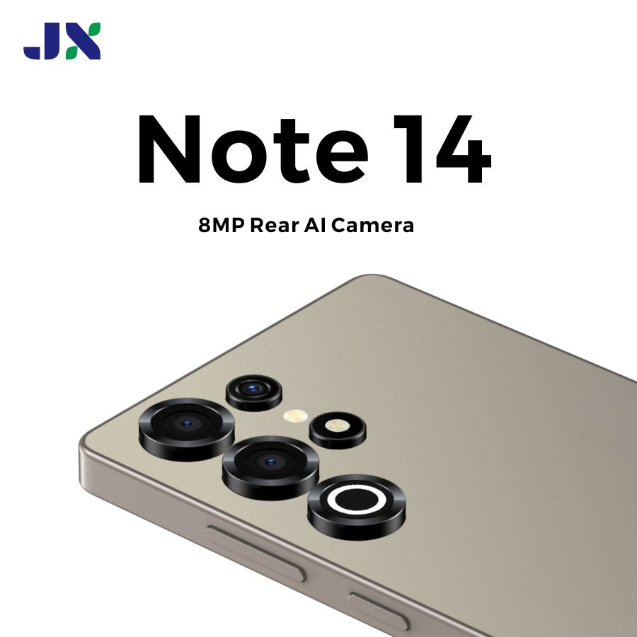 JX Note 14 Smartphone 4GB RAM + 64GB ROM Display: 6.6″ HD+ Incell 5MP Front + 8MP Rear AI Camera 5000mAh Big Battery Dual sim Android 14 Smart Phones