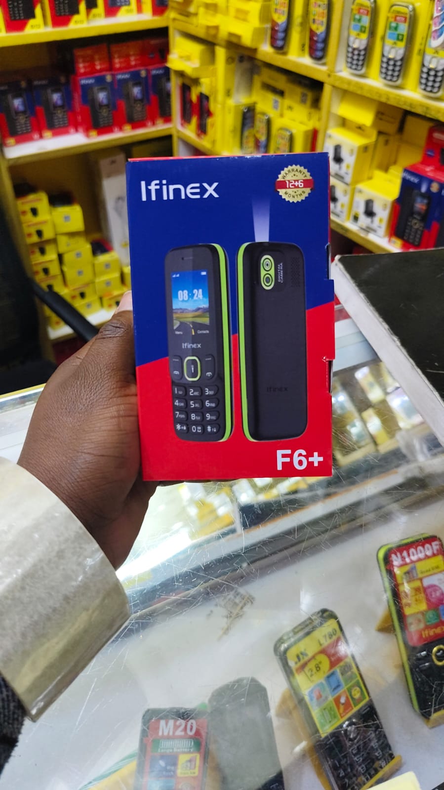 IFINEX F6+ DUAL SIM CARD KABAMBE/MULIKA MWIZI/BUTTON/FEATURE PHONE WITH FM WIRELESS BATTERY 3300MAH  BIG BATTERY TORCH LIGHT, 2.0" SCREEN DISPLAY FEATURED PHONE