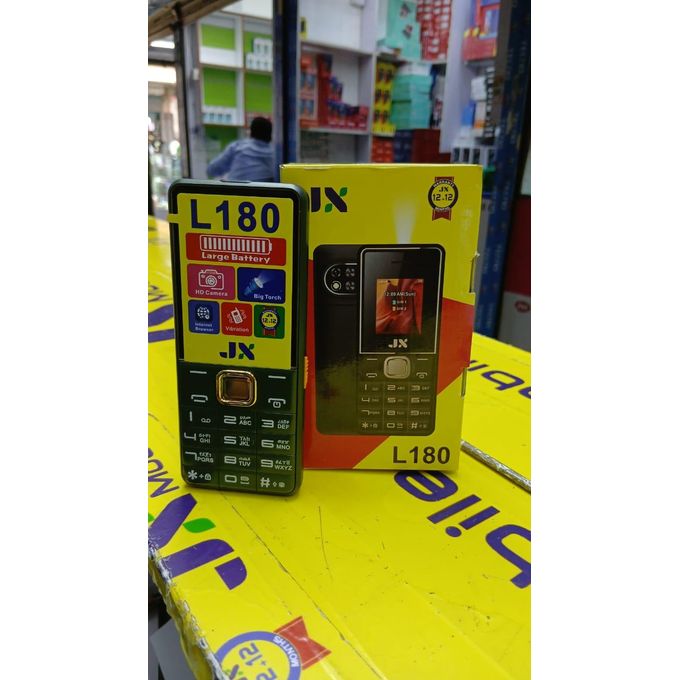 JX L180 DUAL SIM PHONE 3200MAH BIG BATTERY WIRELESS FM, BIG TORCH , SCREEN DISPLAY 1.77" KABAMBE/KATULULU/MULIKA MWIZI/BATTON/FEATURE PHONE