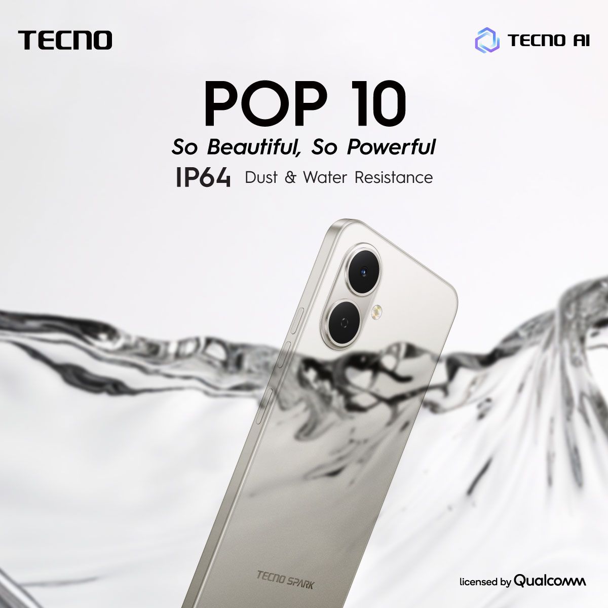 [NEW ARRIVAL]Tecno POP 10 6.6" 64GB Storage + 6GB(3+3Gb)RAM 120Hz Hole Screen Dual Speakers IP54 Waterproof  - Android 15 13MP Camera Dual sim 5000mAh- Smartphones
