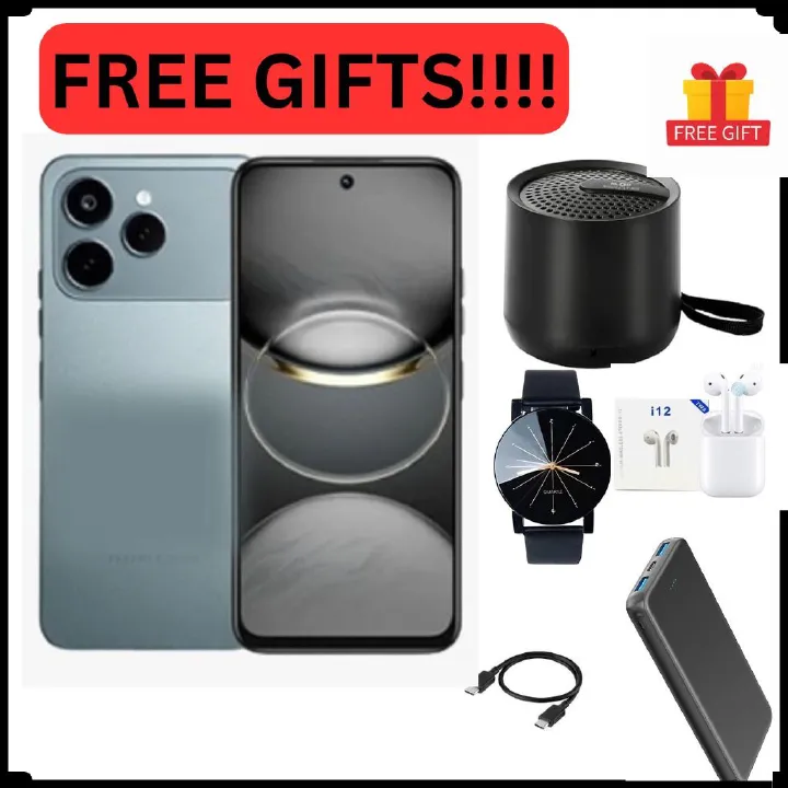 Tecno Spark 40 128GB + 8GB(4+4GB EXTENDED) 6.67'' Hole Screen Camera 50MP Main Camera 8MP Front Camera 45W Super Charging 5200mAh BatterySide Fingerprint smartphone + FREE GIFTS