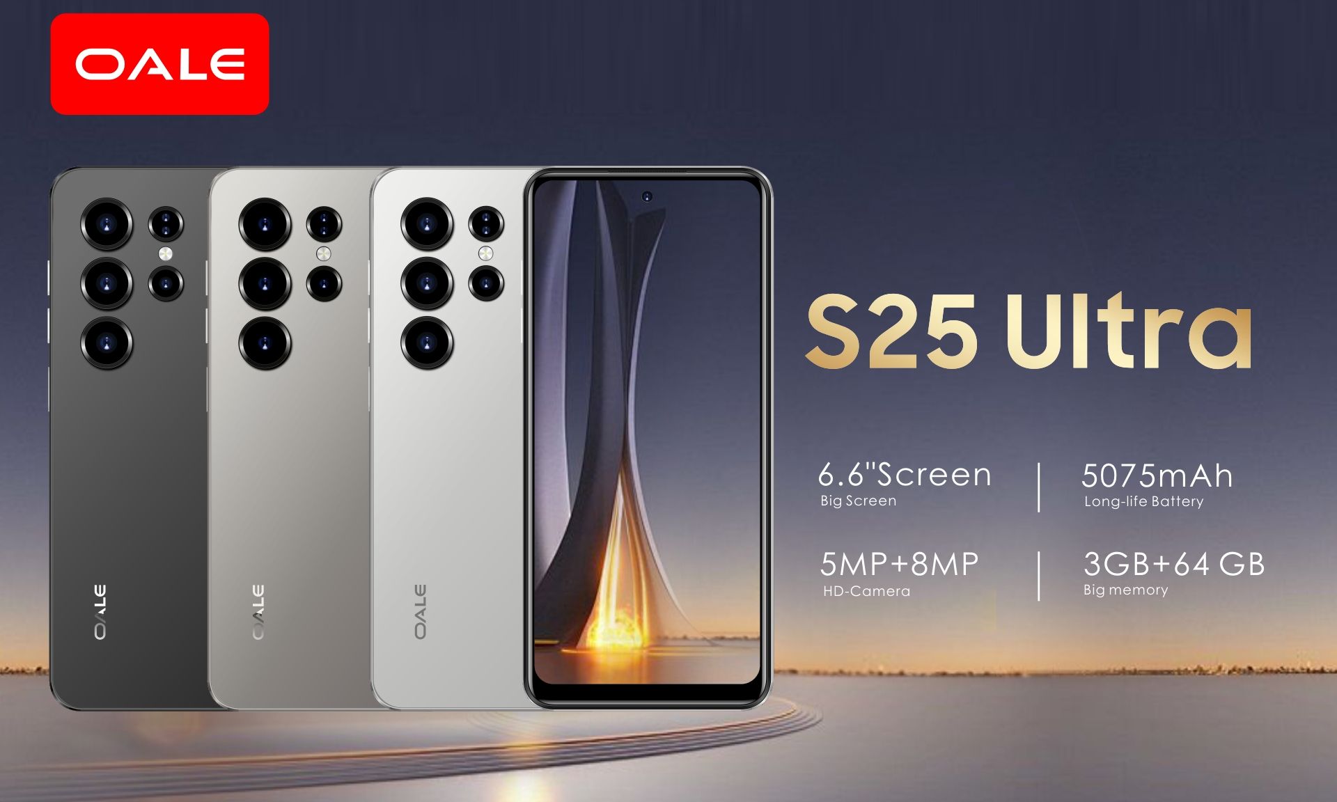 [NEW ARRIVAL] OALE S25 ULTRA 64GB ROM+3GB RAM SCREEN 6.6’’ 5075mAh HIGH CAPACITY BATTERY FINGER PRINT ANDROID 13 CAMERA FRONT 5MP+REAR 8MP CHEAP SMART PHONES DUAL SIM CARD SMARTPHONE