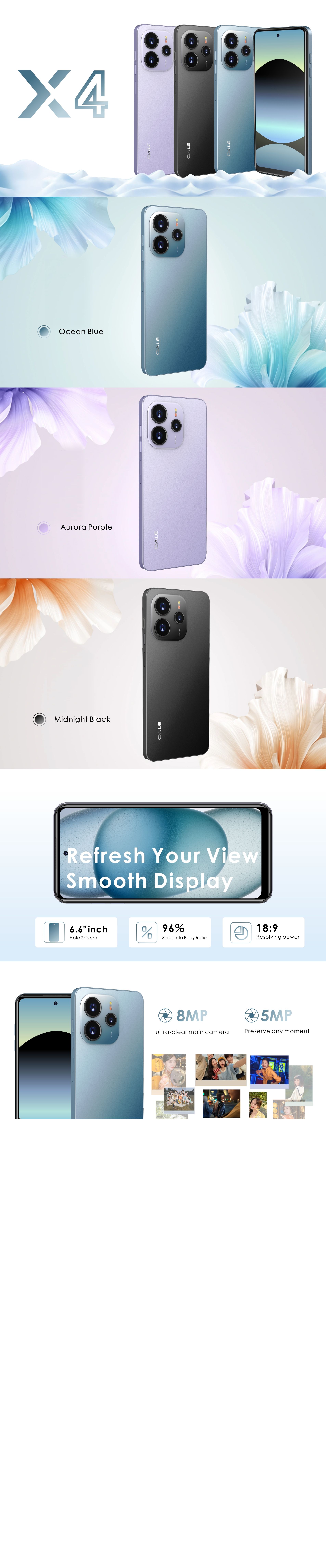 [NEW ARRIVAL] OALE X4 64GB ROM+3GB RAM SCREEN 6.6’’ 5075mAh HIGH CAPACITY BATTERY FINGER PRINT ANDROID 13 CAMERA FRONT 5MP+REAR 8MP CHEAP SMART PHONES DUAL SIM CARD SMARTPHONE