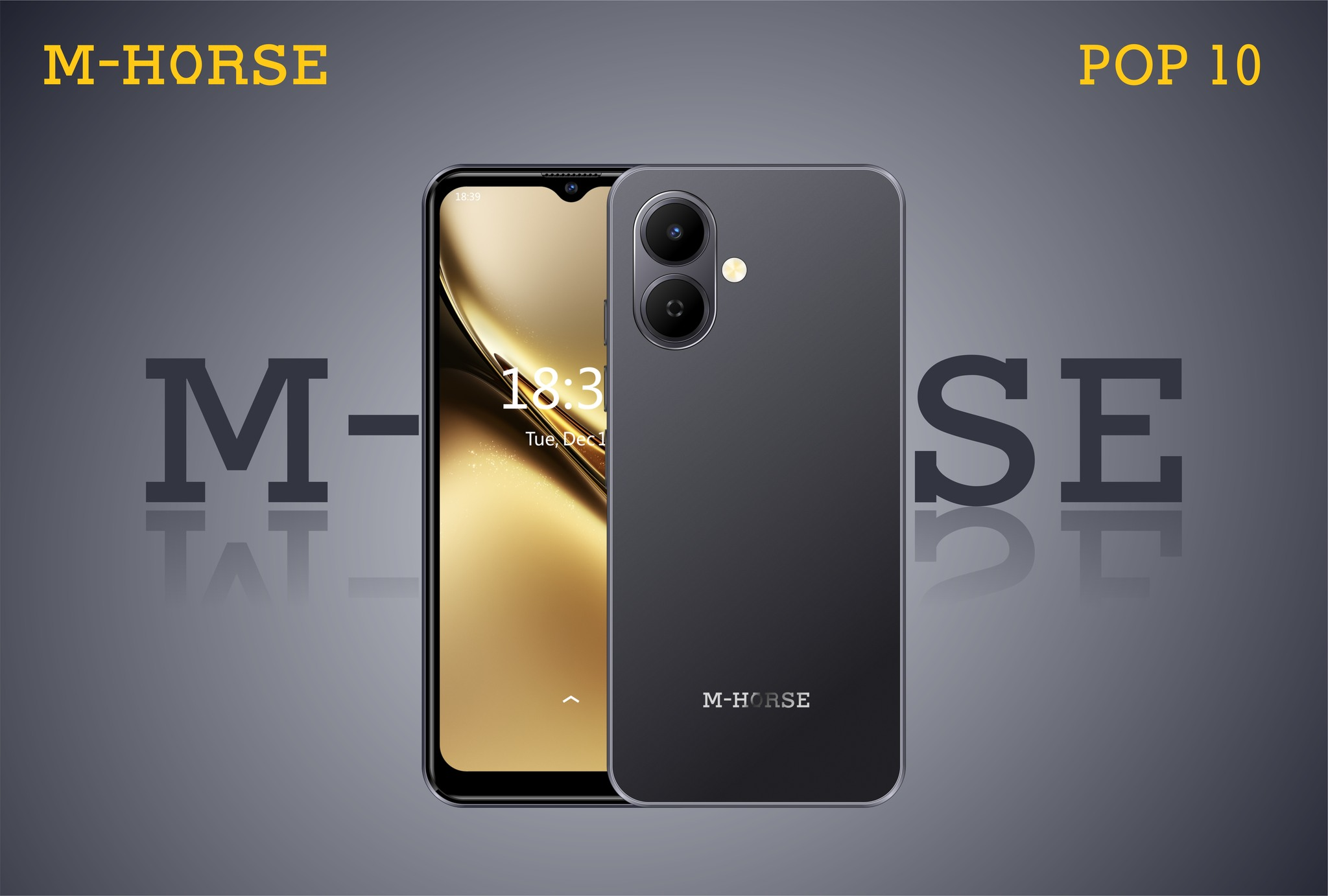 M-HORSE POP 10 64GB ROM + 4GB RAM 4G Network 6.6"  Dual Speakers IP64 Waterproof 8MP MAIN CAMERA 5MP SELFIE 5000mAh BATTERY CAPACITY Type-C Android 14 Dual SIM Phone Side Fingerprint Unlock phones