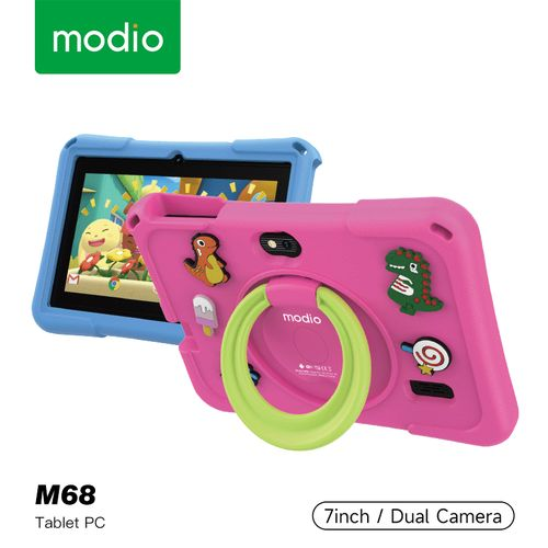 [NEW ARRIVAL] Modio M68 RAM 6GB 128GB ROM  7 inches   IPS LCD 3000mAh battery capacity  Front 5MP, Main 8MP WiFi, Parental Control, Preloaded Learning Apps – Kid-Proof Case Android TABLETS