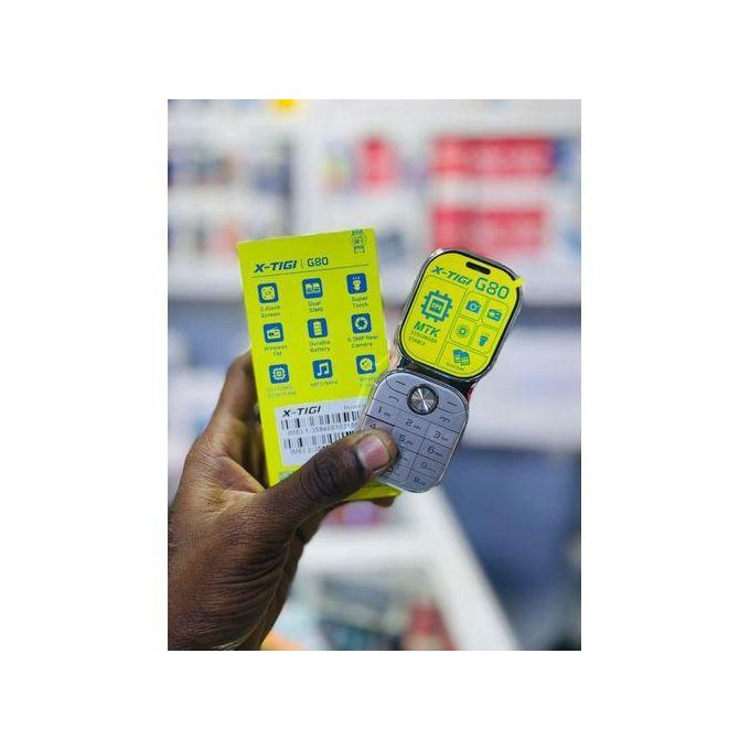 X-TIGI G80 2.0 Inch Big Screen Display, 1000mAh Big Battery, DUAL SIM Cards, 32MB RAM, Big Torch, FM Radio, 2G Enabled, Phonebook 2000 Contacts - Feature Phones