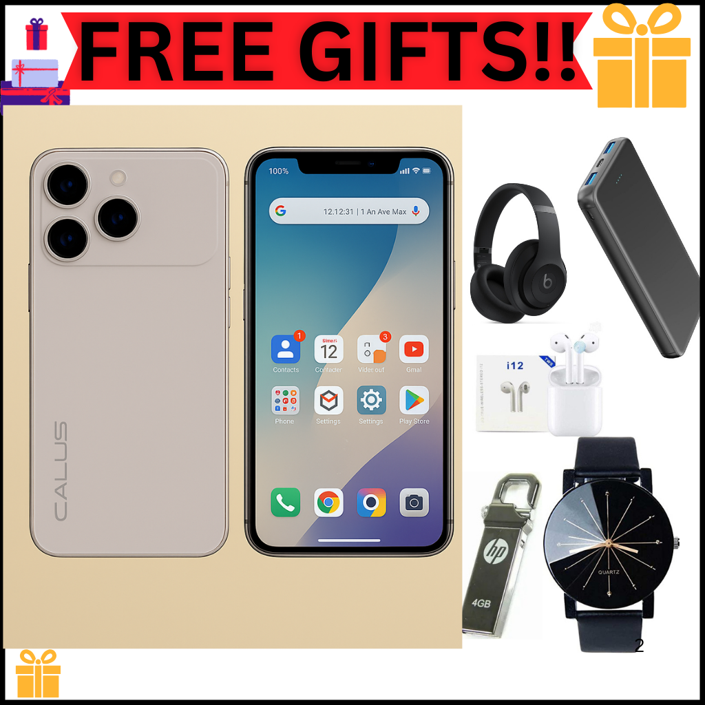 Calus 17 Pro Max Android 14 smartphone 128gb Rom + 8gb Ram 6.6 inches screen  5200mAh battery capacity OCTA-CORE Processor 26mp dual main camera+ 13mp selfie android smartphone + FREE GIFTS FOR YOU.