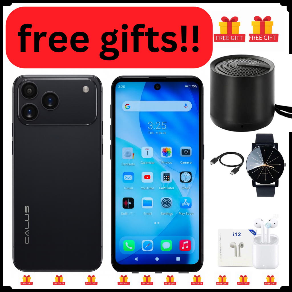 Calus 17 Pro Max Android 14 smartphone 128gb Rom + 8gb Ram 6.6 inches screen  5200mAh battery capacity OCTA-CORE Processor 26mp dual main camera+ 13mp selfie android smartphone + FREE GIFTS FOR YOU.