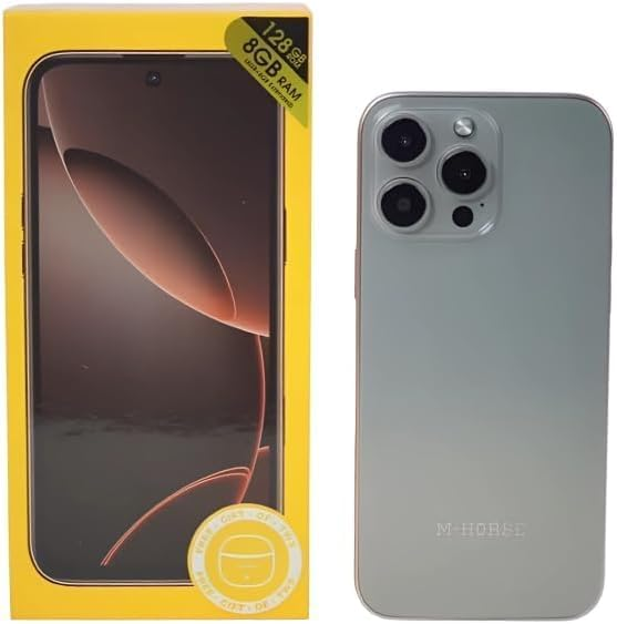 M-HORSE M16 Pro Max + 6.6'' HD + incell 8GB RAM + 128GB ROM 8MP Front camera +13MP Rear camera 5000mAh battery capacity  side fingerprint UNLOCK Android 14 phone smartphone